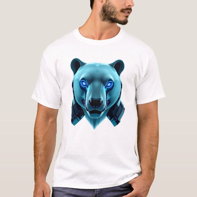 T-shirt Robotique Polaire Ours Face Art (Devant)