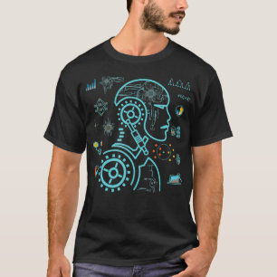 T-shirt Robotique Tête Intelligence Artificielle Machine p