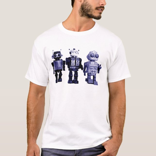 t-shirt robots bleus (Devant)