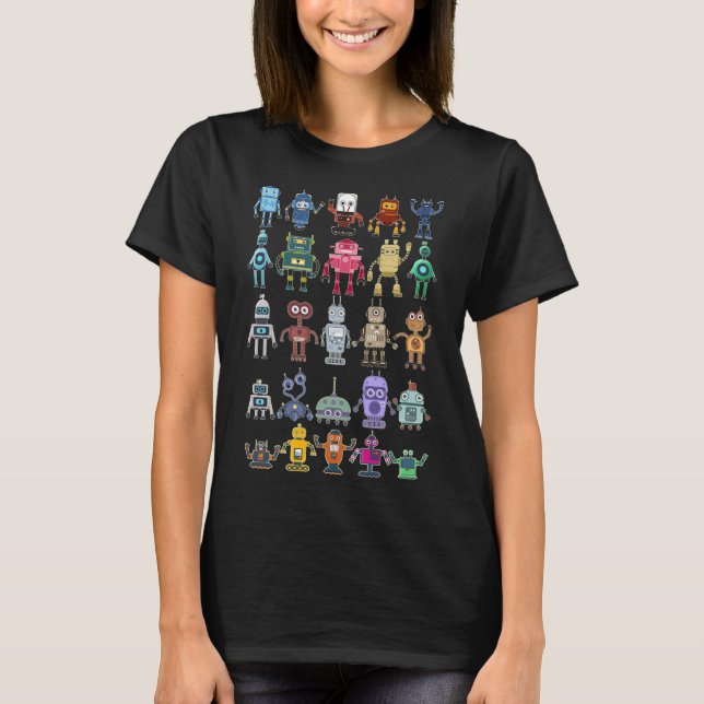 T-shirt Robots de technologie de la collection de robots (Devant)