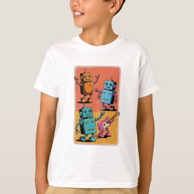 T-shirt robots vintages (Devant)