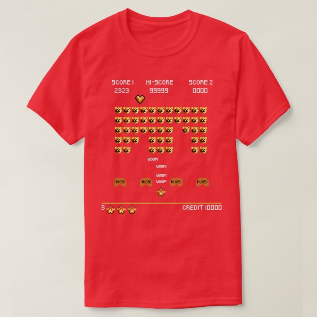 T-SHIRT ROBUST INVADERS SPACE JEU (Design devant)