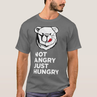 T-shirt ROBUST Pas en colère juste faim blanc