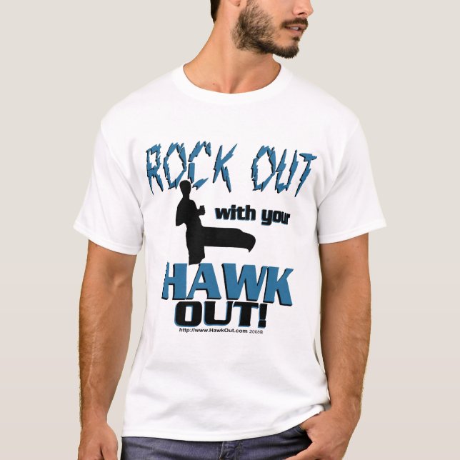 T-shirt Roche avec votre de faucon COM (Devant)