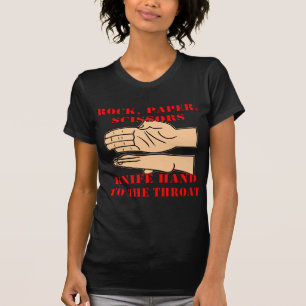 T-shirt Roche, Ciseaux De Papier, Couteau Main À La Gorge