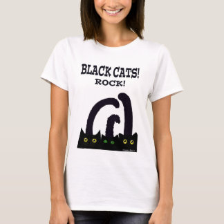 T-shirt Roche de chats noirs