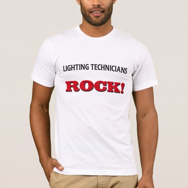 T-shirt Roche de techniciens d'éclairage (Devant)