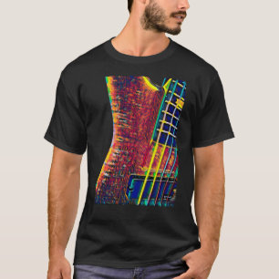 T-shirt Roche en métal de joueur de musicien de guitare d