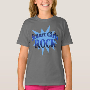 T-shirt Roche futée de filles - chemise bleue