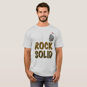 T-Shirt "Roche Solide"   Texte doré et motif motiv