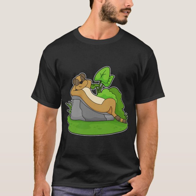 T-shirt Rocher de détente de Meerkat (Devant)
