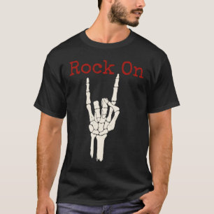 T-shirt Rocher d'Halloween sur les cornes Squelette