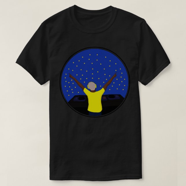 T-shirt Rocher la foule pleine d'étoiles (Design devant)