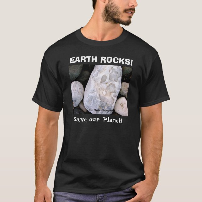 T-shirt ROCHES DE LA TERRE ! Sauvez notre planète ! (Devant)