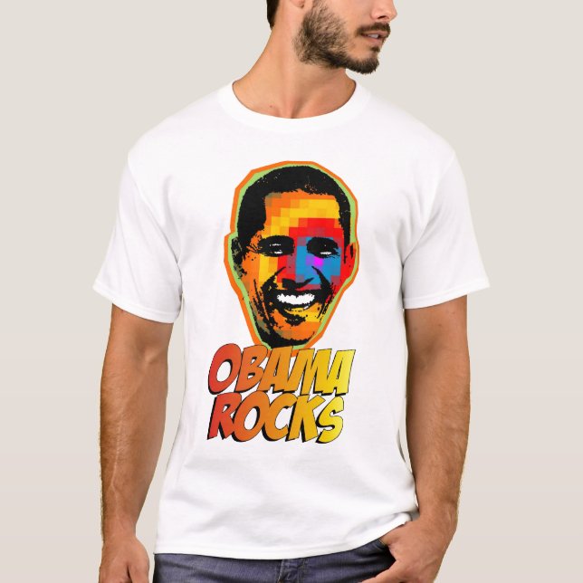 T-shirt roches d'obama (Devant)