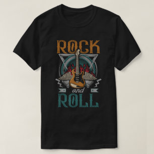 T-shirt Rock and Roll Musique Guitare & Ailes