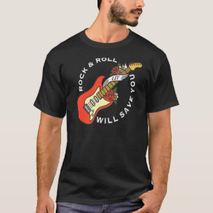 T-shirt Rock And Roll Vous Sauvera Long Live Rock Et Ro