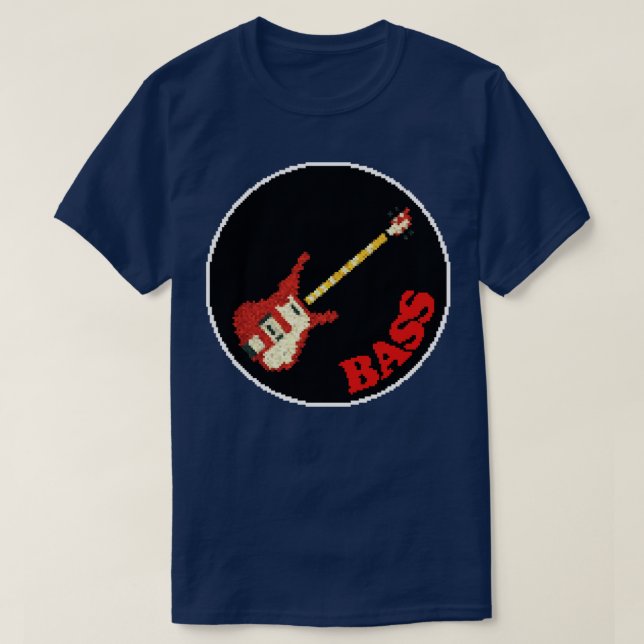 T-shirt Rock Battle Card Game Basse Icône (Design devant)