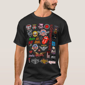 T-shirt Rock Classique N Roll Plus Grands Groupes Musique 