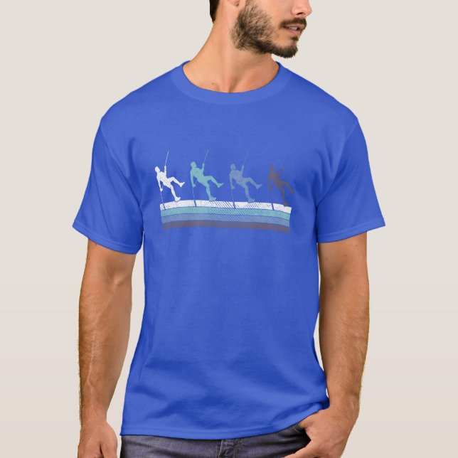 T-shirt Rock Climbing Silhouettes Gradient friend (Devant)