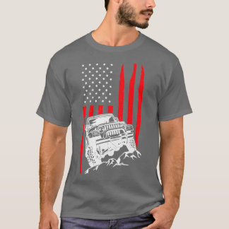 T-shirt Rock Crawler Drapeau américain Patriotique Monster