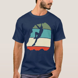 T-shirt Rock Escalade Bouldering Rock Climber Vintage