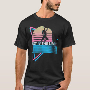 T-shirt Rock Escalade Rock Climber Retro Sky Est La Limite