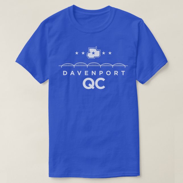 T-shirt Rock Island Quad Cities QC Pizza Moline East Molin (Design devant)