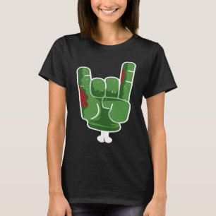 T-shirt Rock Main Zombie Rocking It Heavy Metal Horns