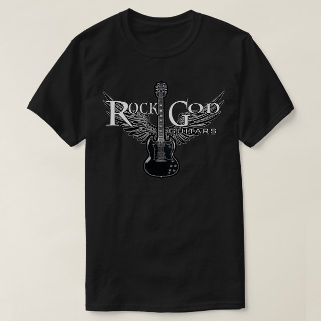 T-SHIRT ROCK N ROLL ROCK GOD GUITARS MUSIC1  (Design devant)