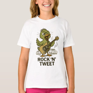 T-shirt "Rock 'n' Tweet" - L'oiseau Rockstar