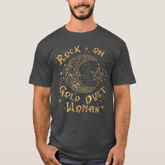T-shirt Rock On Femmes Or Dust Col V amis famille