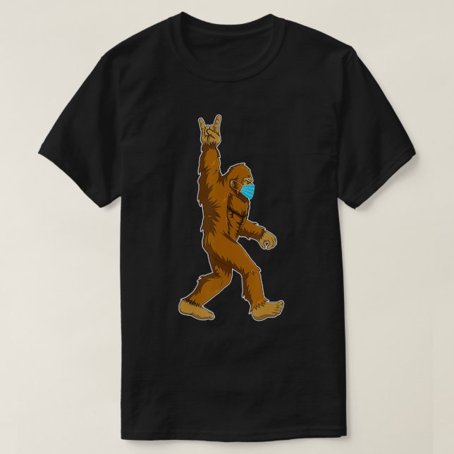 T-shirt Rock On Porte Le Masque Ew Personnes Distance Soci (Design devant)