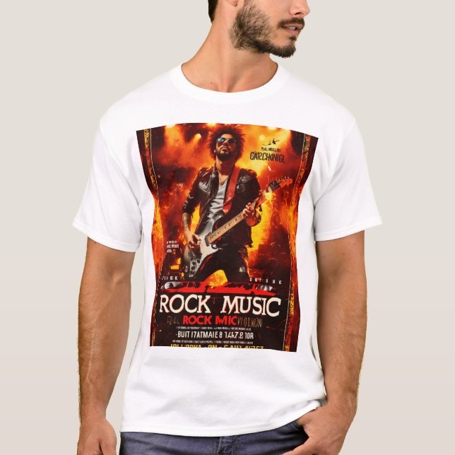 T-shirt Rock On : Tee - shirts audacieux pour les amateurs (Devant)
