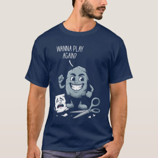 T-shirt Rock Paper Scissors Kawaii Wanna Play Again