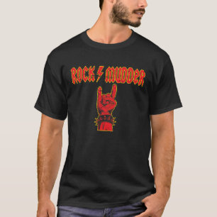 T-shirt Rock & Roll Devil Salutations Rocker Rock Mot