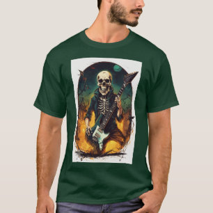 T-shirt Rock & Roll Inferno : Bold Skull Concert Poster Te