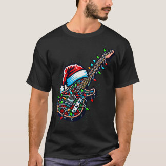 T-shirt Rock  Roll Santa Xmas Guitariste Guitare Noël M