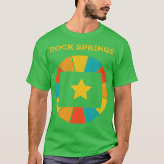 T-shirt Rock Springs Wyoming Souvenir Vintage désorganisé