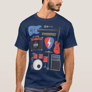 T-shirt Rock Star Guitare & Band Instruments Rock & Roll M