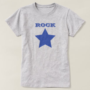 T-shirt ROCK STAR  Navy Blue Star féminine's Basic T-Shir