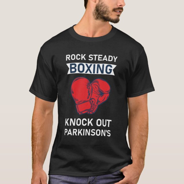 T-shirt Rock Steady Boxing Knock out Parkinson's (Devant)