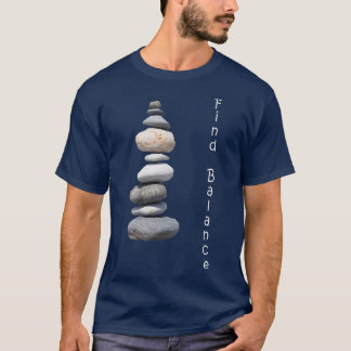 T-shirt Rock Stress Trouver l'équilibre Nature Cairn