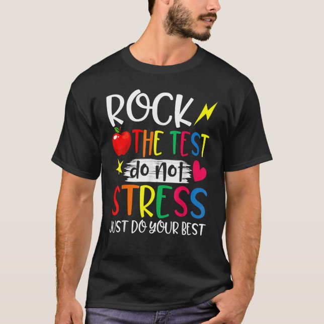 T-shirt Rock The Test Enseignant Test Jour Test Enseignant (Devant)