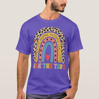 T-shirt Rock The Test Rainbow Teacher Jour de test