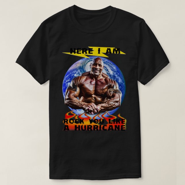 T-shirt Rock You Like A Storm PARODY Funny Meme (Design devant)