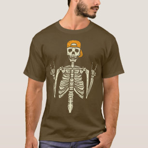 T-shirt Rocker Skater Skeleton Cap Cool Halloween