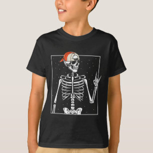 T-shirt Rocker Skeleton Casquette Skin Cool Halloween Punk