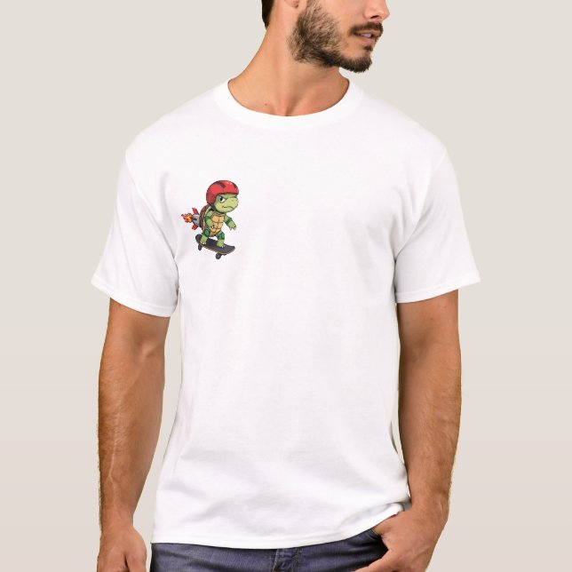 T-shirt Rocket-Boosted Skater Turtle (Devant)
