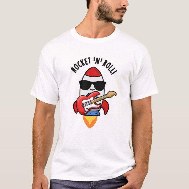 T-shirt Rocket Et Rouleau Drôle Rocket Pun (Devant)